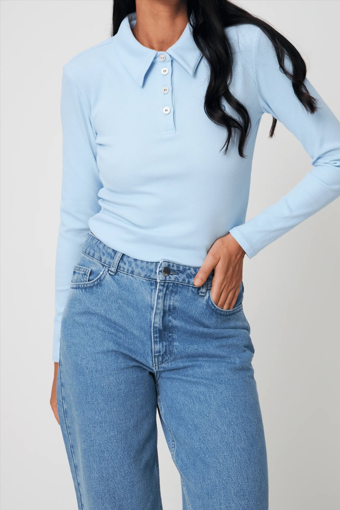 Ivonecras Blouse - Light Blue
