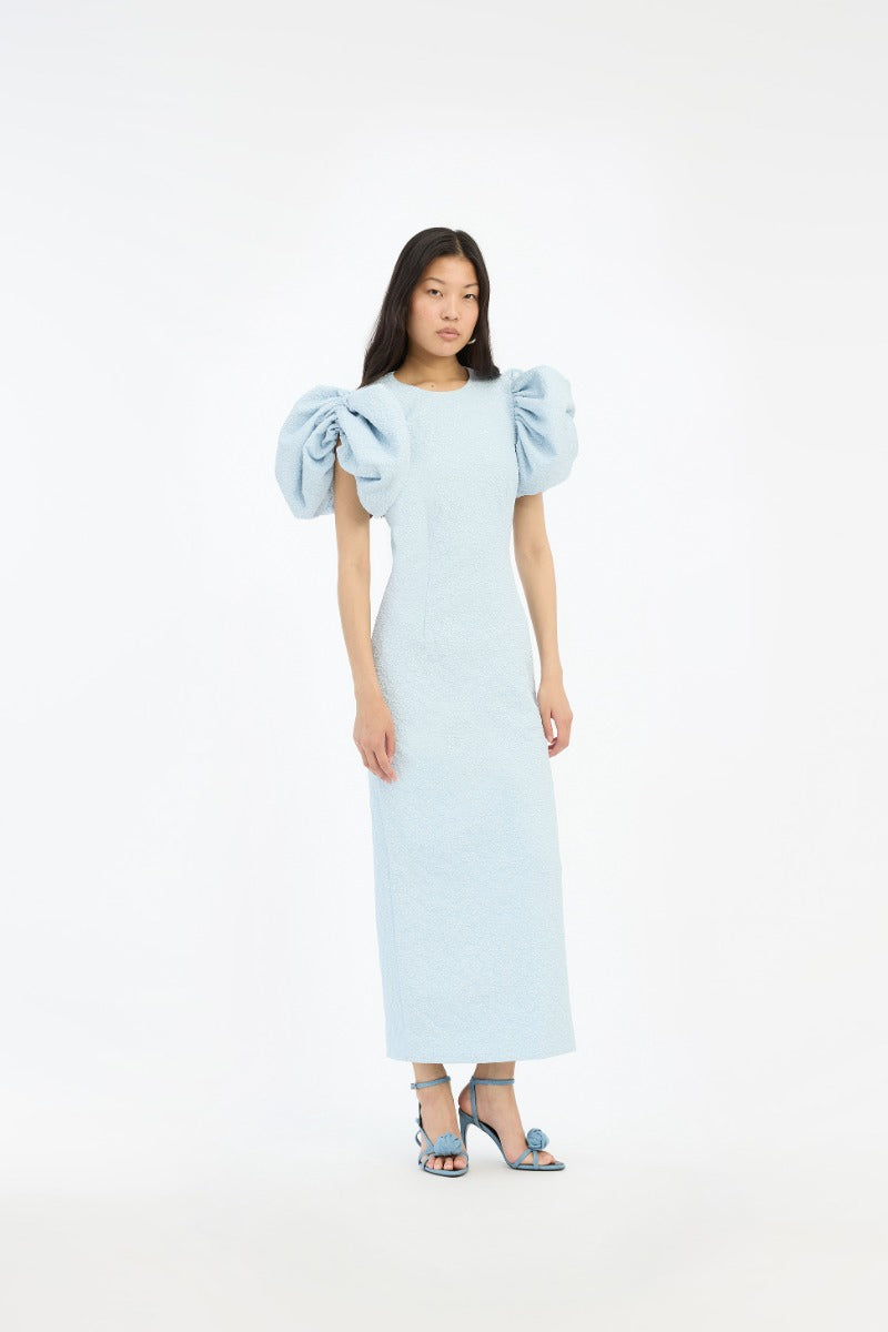 Jacquard Midi Puffy Dress - Plein Air