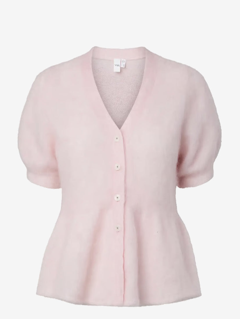 YasTilde Mohair Blend Knit Cardigan - Pale Lilac