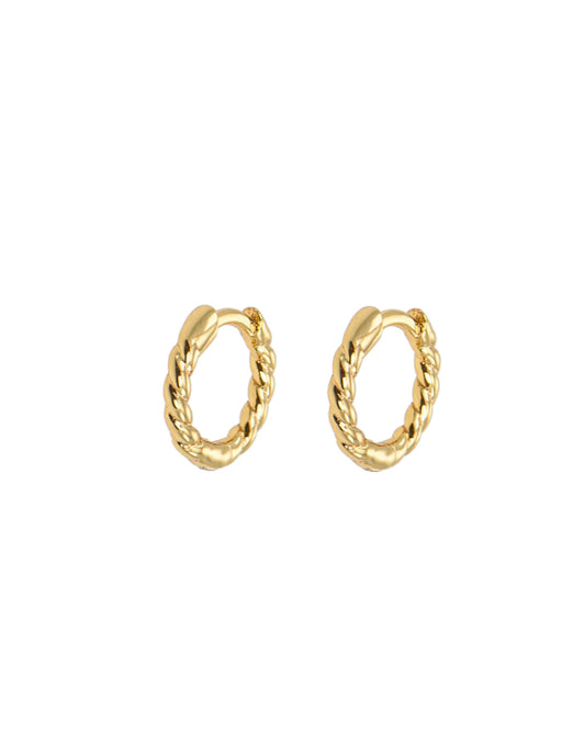 X-Small Twisted Hoops Gold