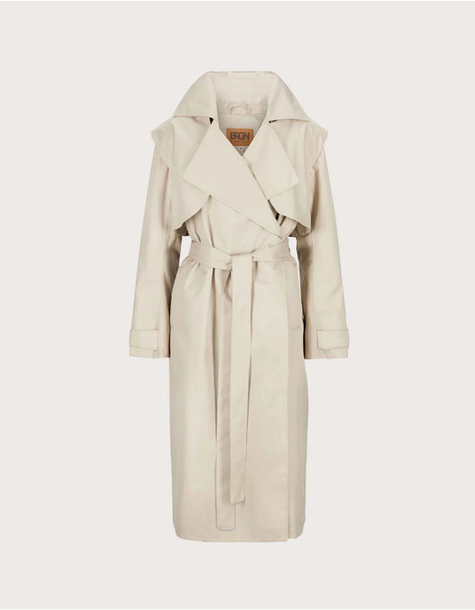 Regndråpe Trench Coat Sand