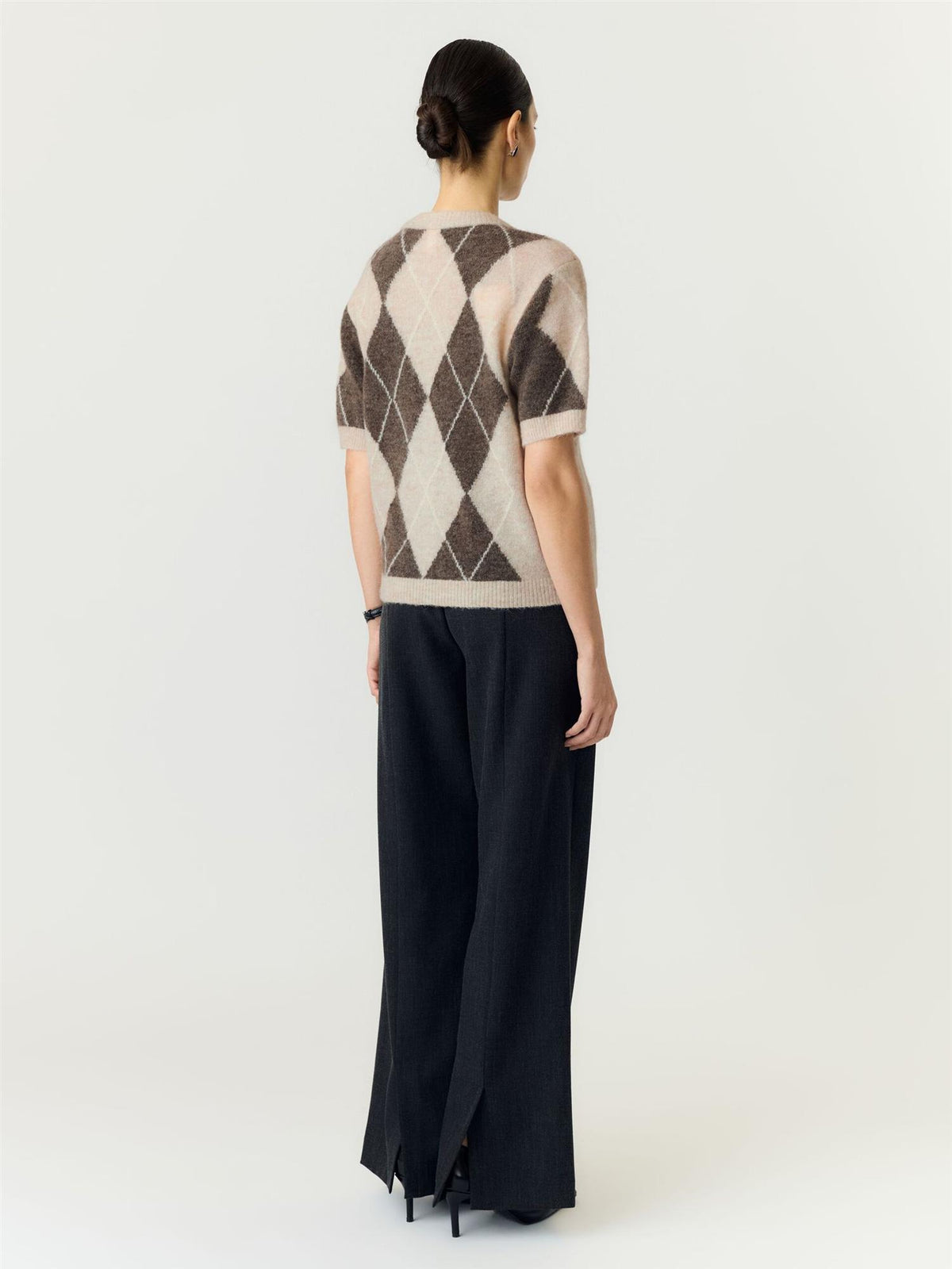 YasJohi Wool Blend Pullover - Oatmea/Taupe Gray