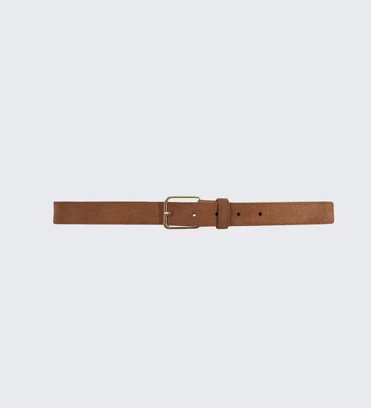 Aiden Belt Dark Camel Suede