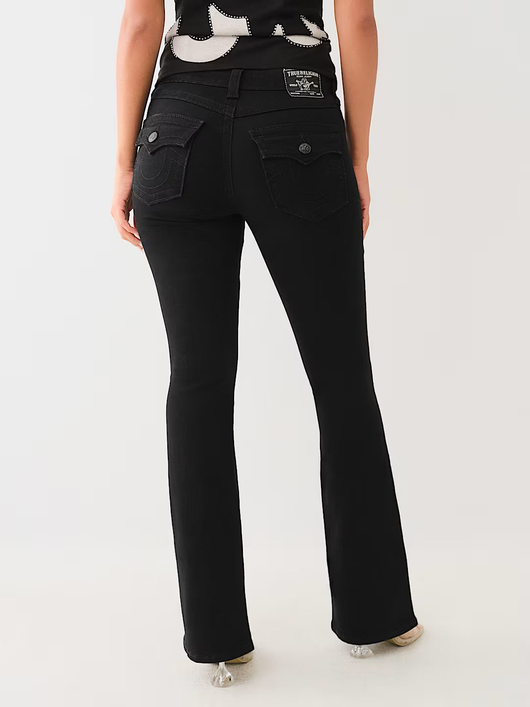 Becca MR Bootcut Flap Jean Black Rinse - True Religion