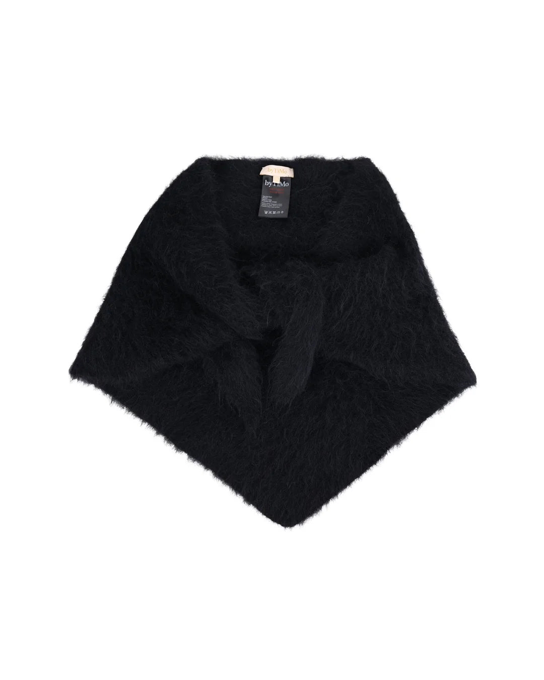 Hairy Knit Scarf - Black
