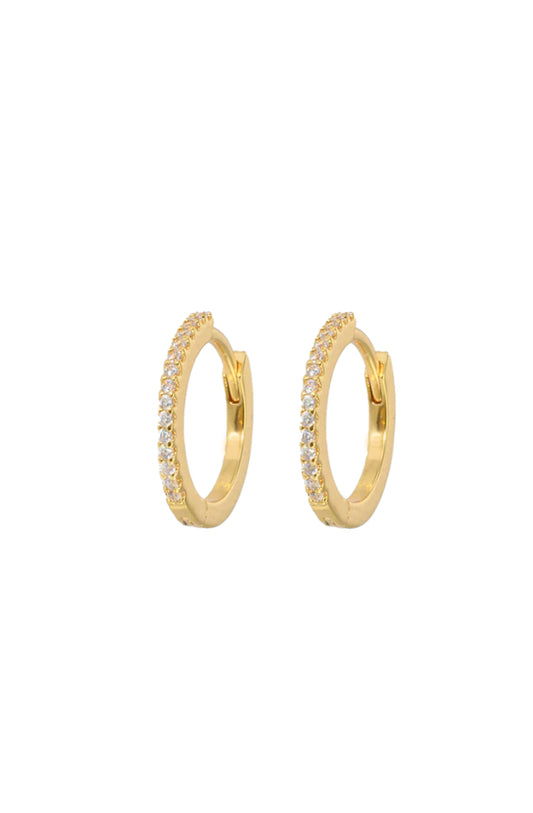 Small Slim Hoops White