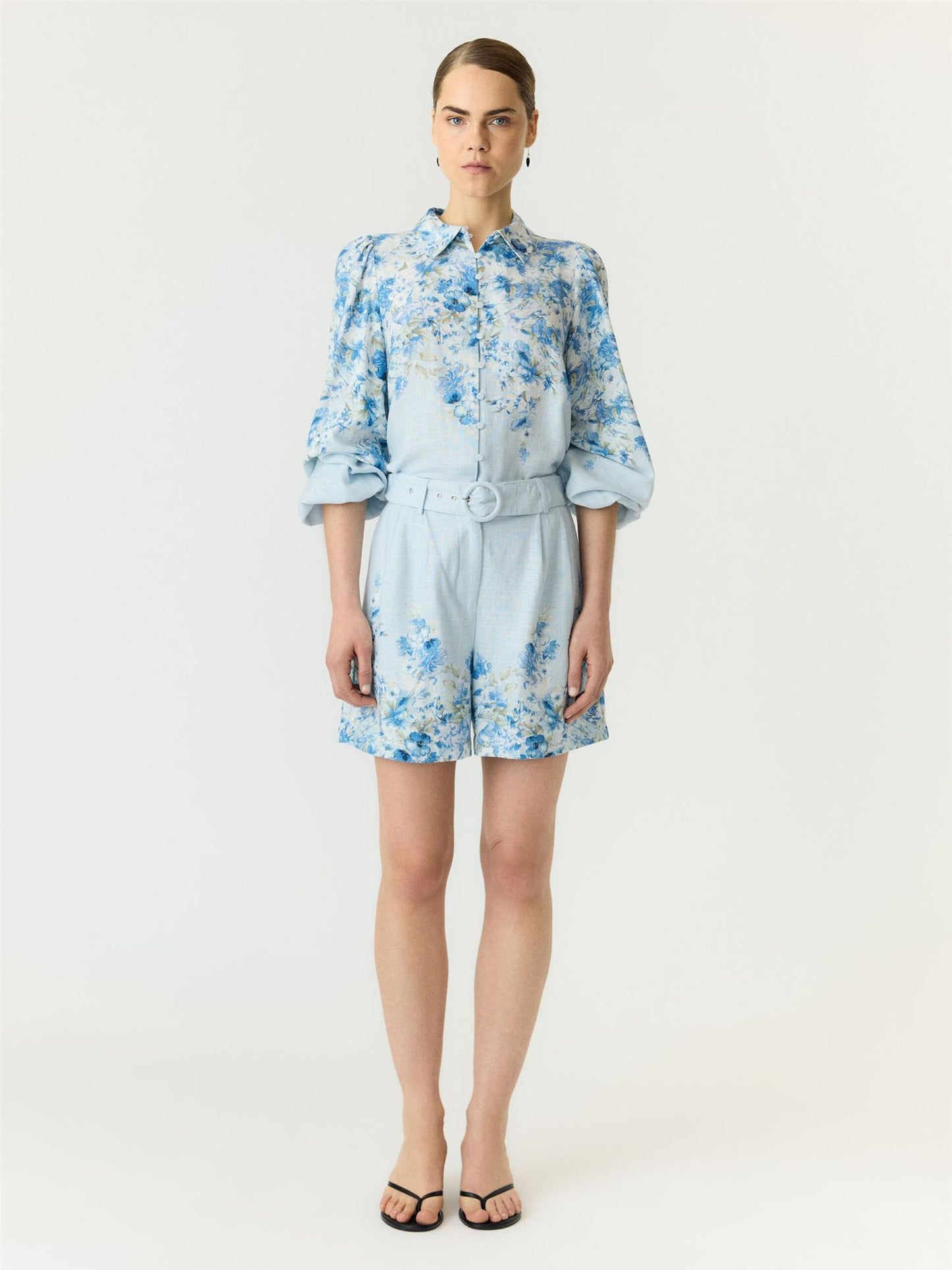 YasCleo Shorts - Skyway w/ Cleo Print