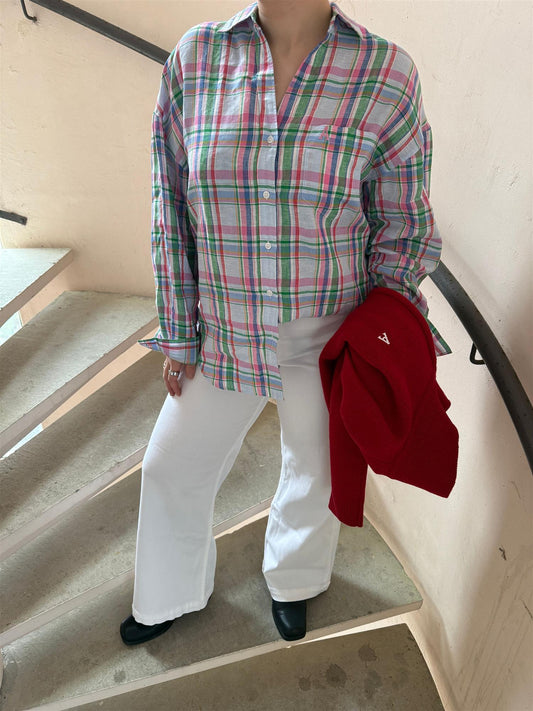 Venice Linen Plaids Pink Combo