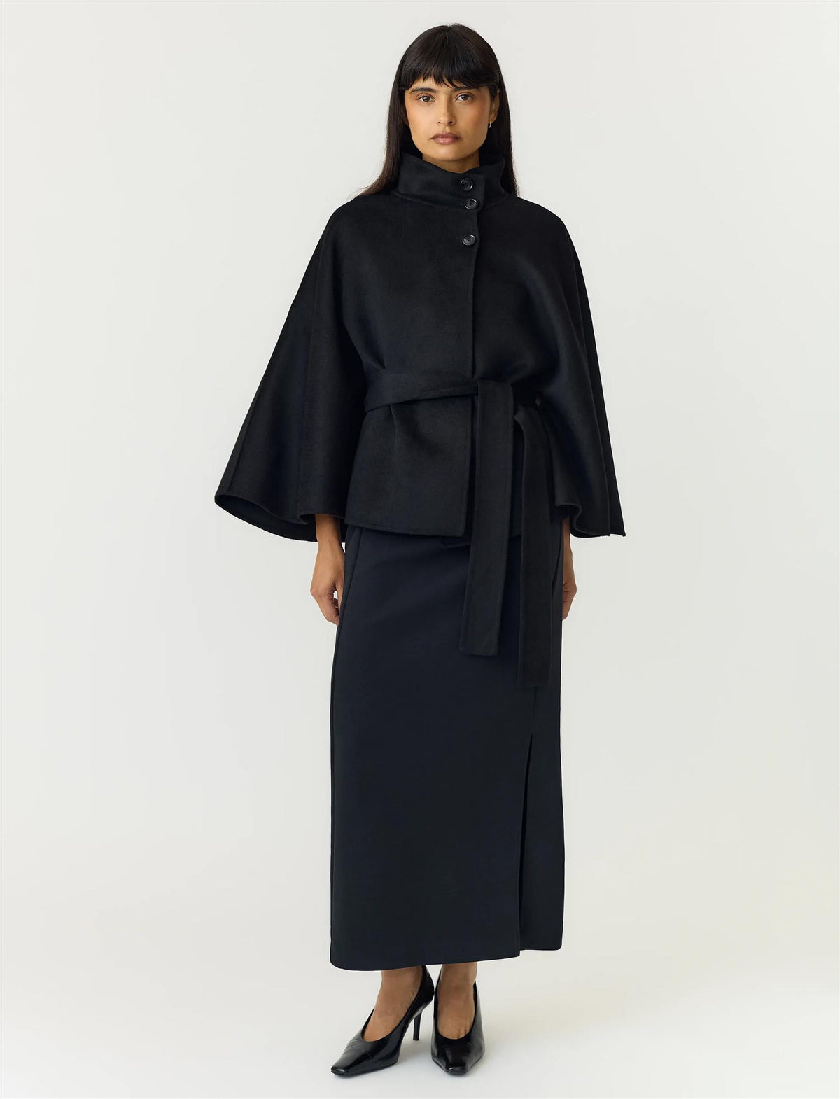 YasAlmio Handmade Wool Blend Jacket - Black