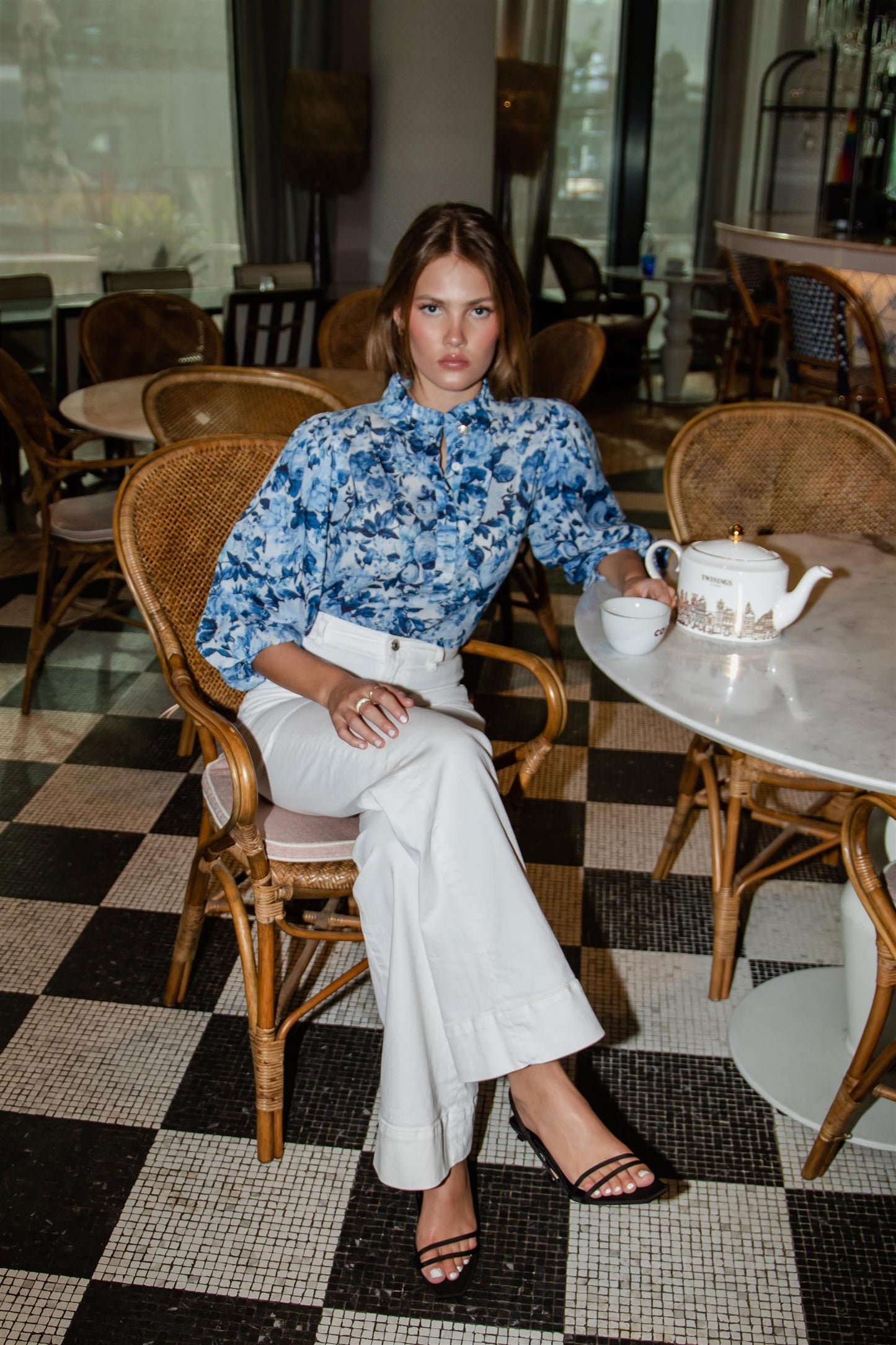 Ella Blouse - Bleu De France