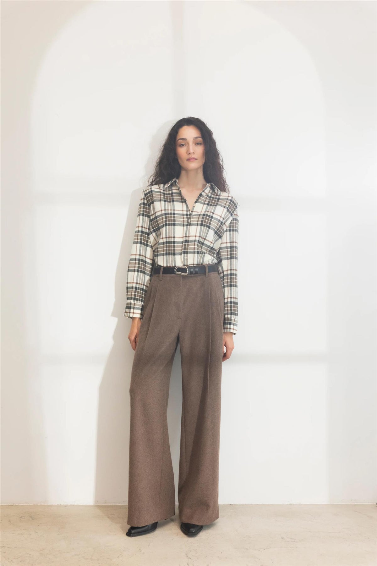Joan Flannel Shirt - Green Check