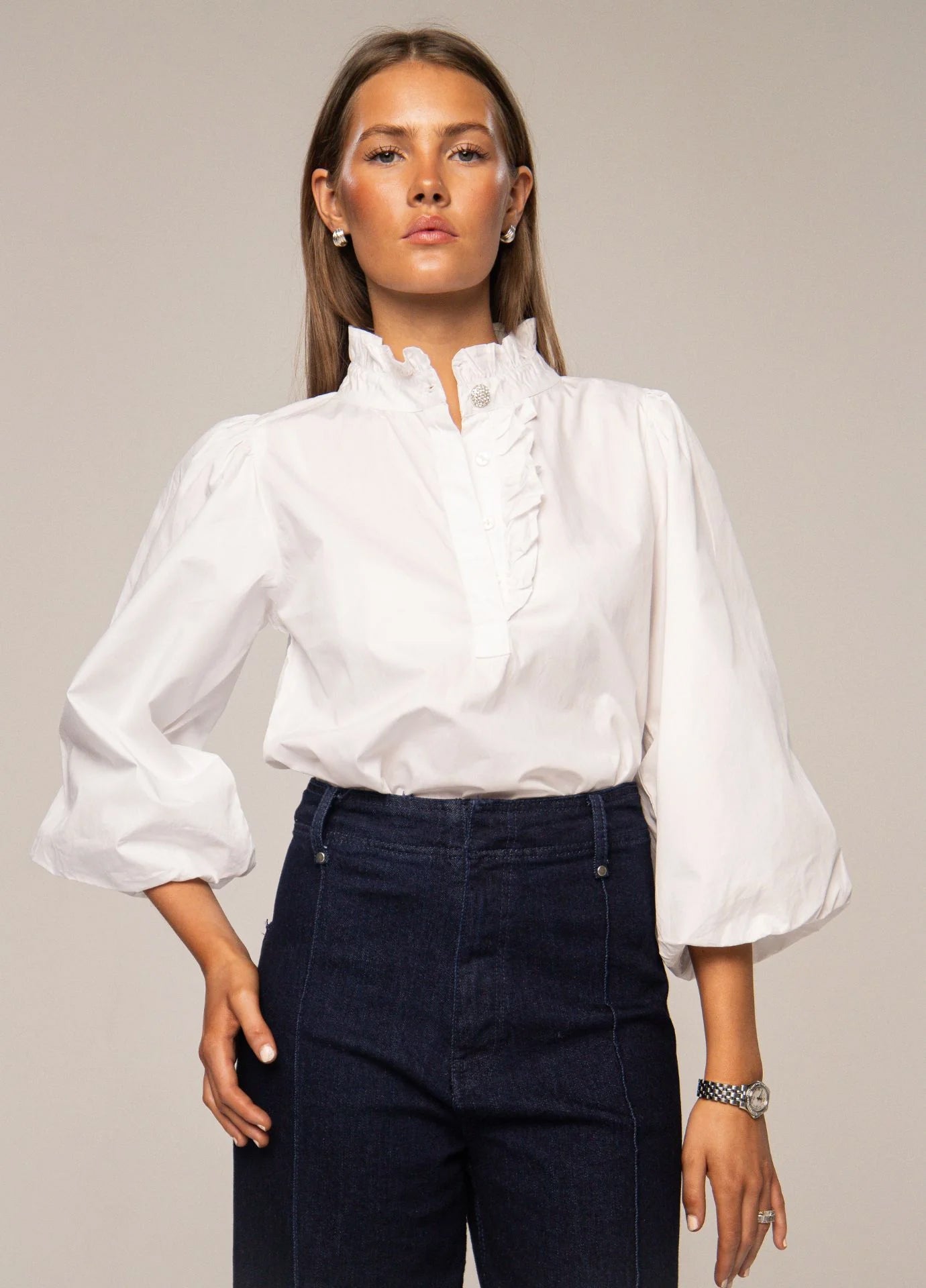 Ella Blouse - Sugar White