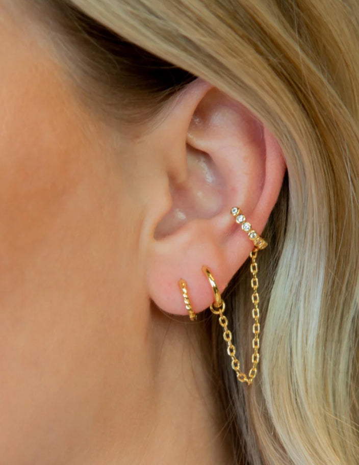 X-Small Twisted Hoops Gold