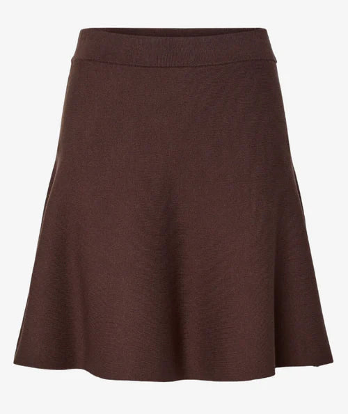 YASFonny HW Knit Skirt Brun