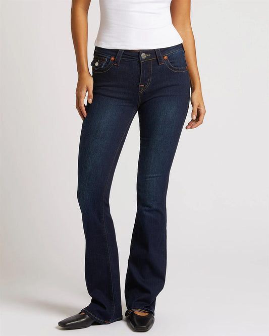 Becca Mid Rise Boot Cut Flap
