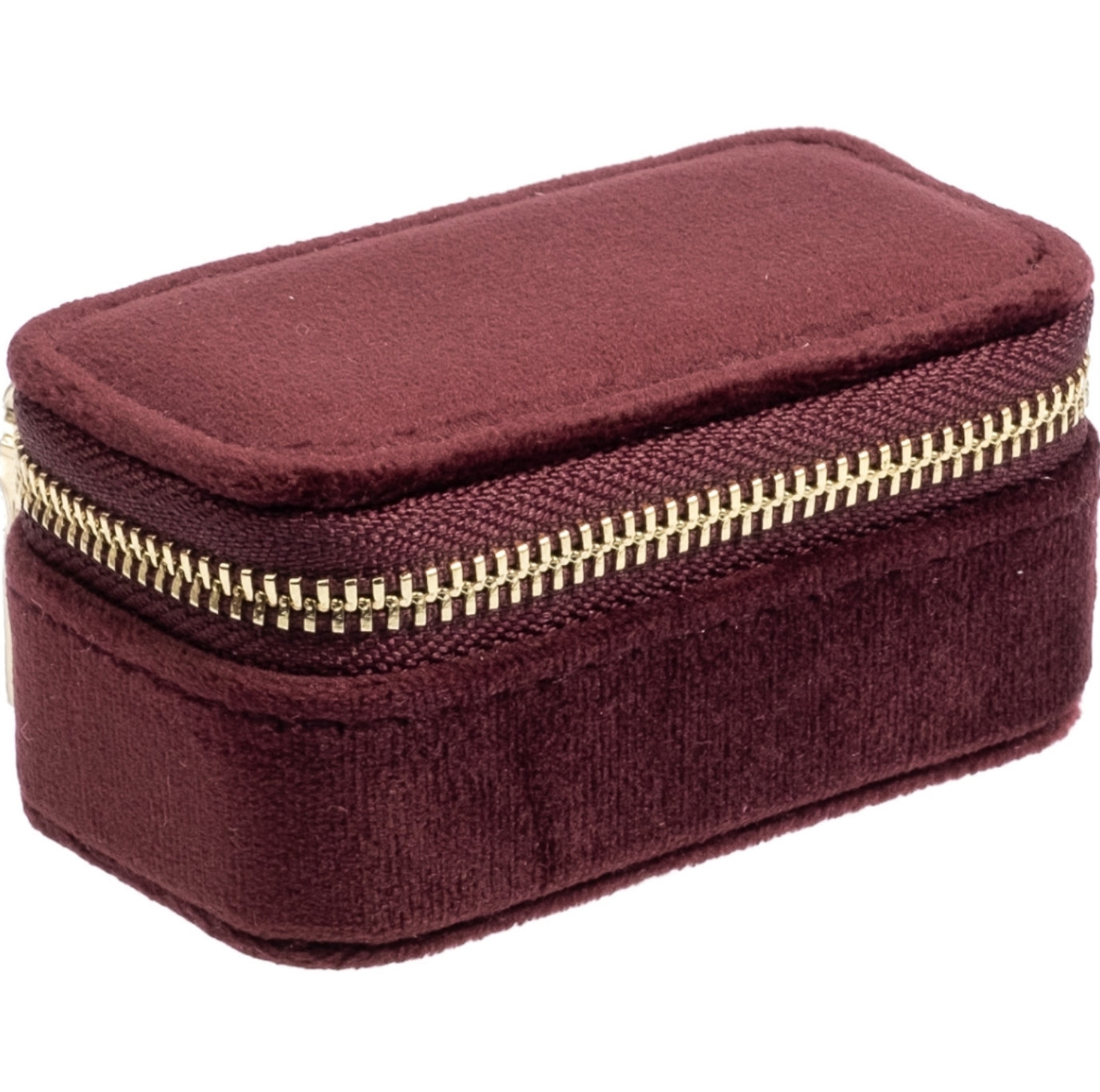 Velvet Jewellery Box Micro Maroon