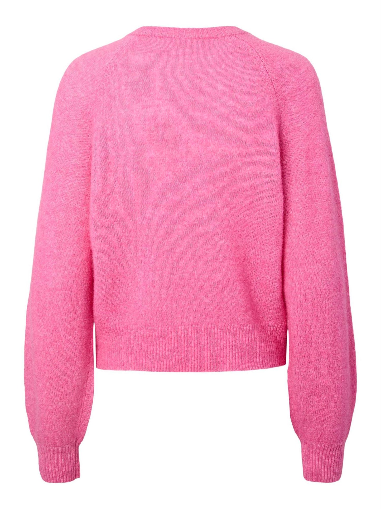 YasJohi Ls Wool Knit Pullover Begonia Pink