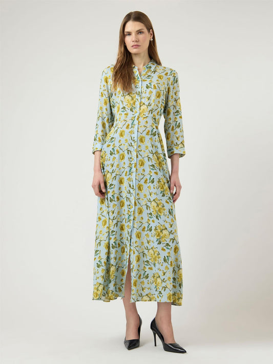YasSavanna Long Shirt Dress Skyway