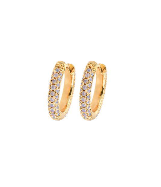 Small Stone Covered Hoops Frost