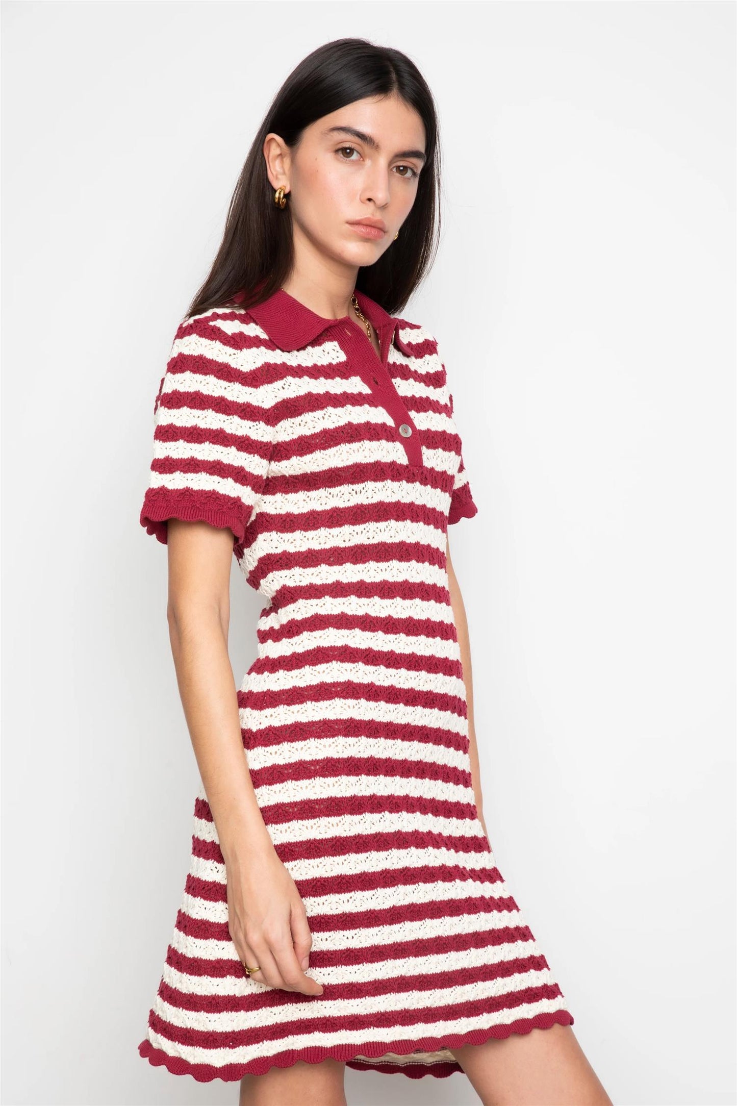Emery Dress - Berry Stripe