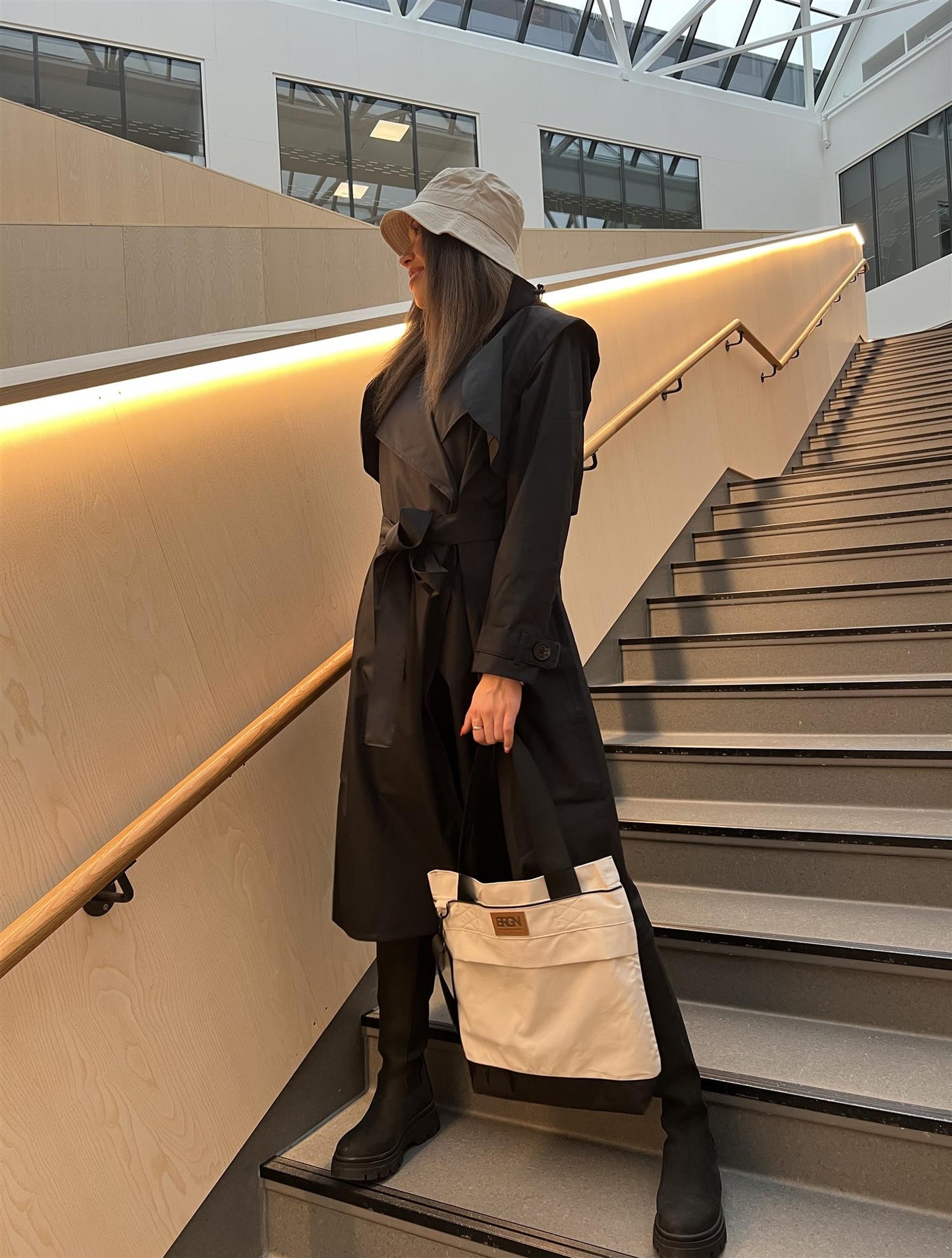 Regndråpe Trench Coat New Black