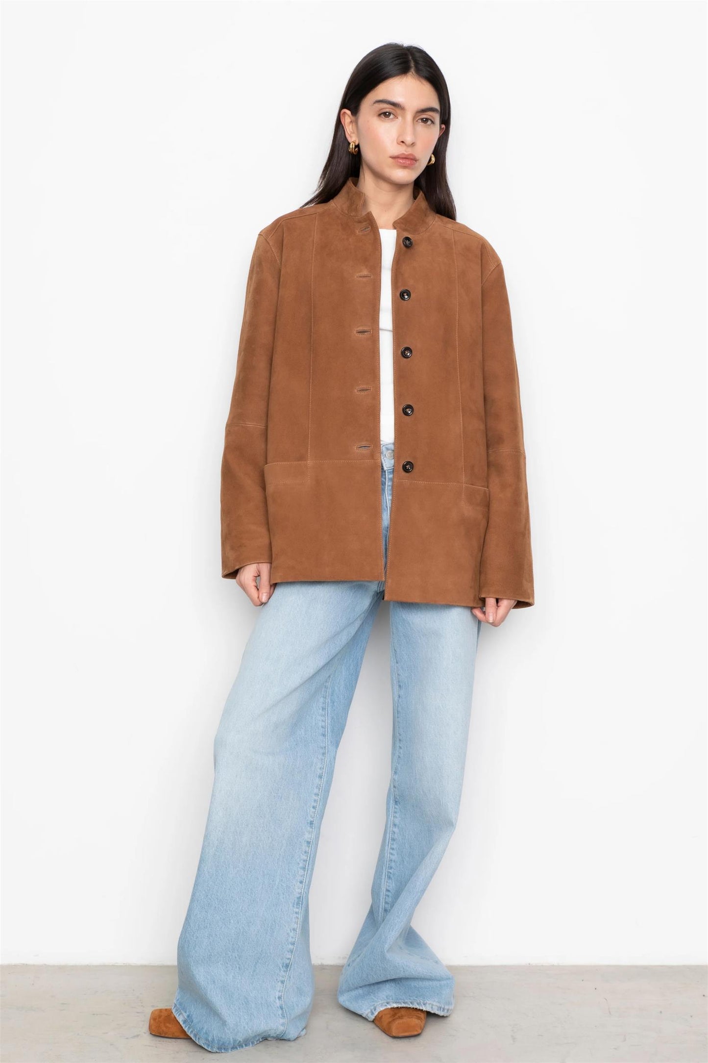 Lauren Leather Jacket Caramel Suede