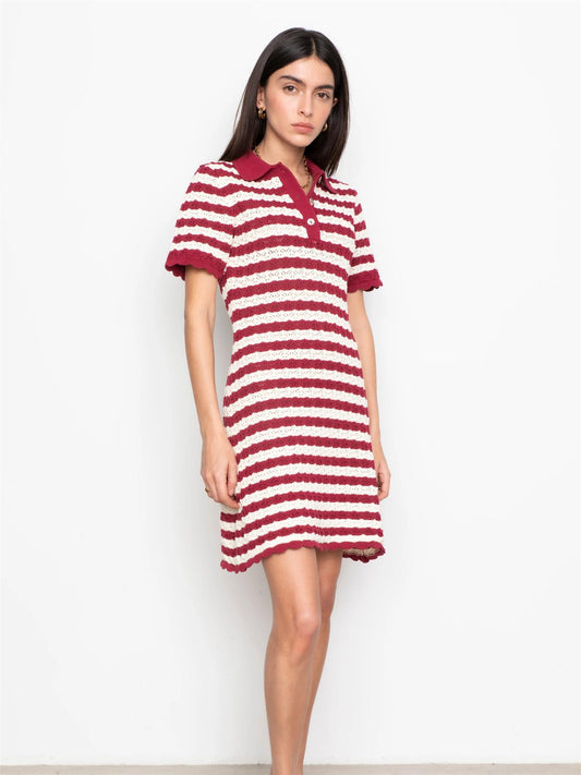 Emery Dress - Berry Stripe