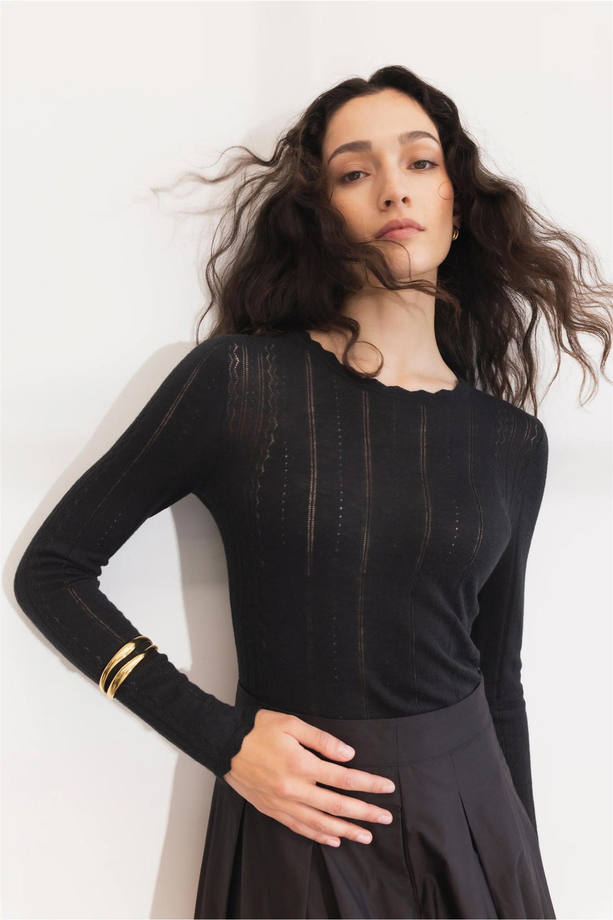 Safir Knit Top - Black