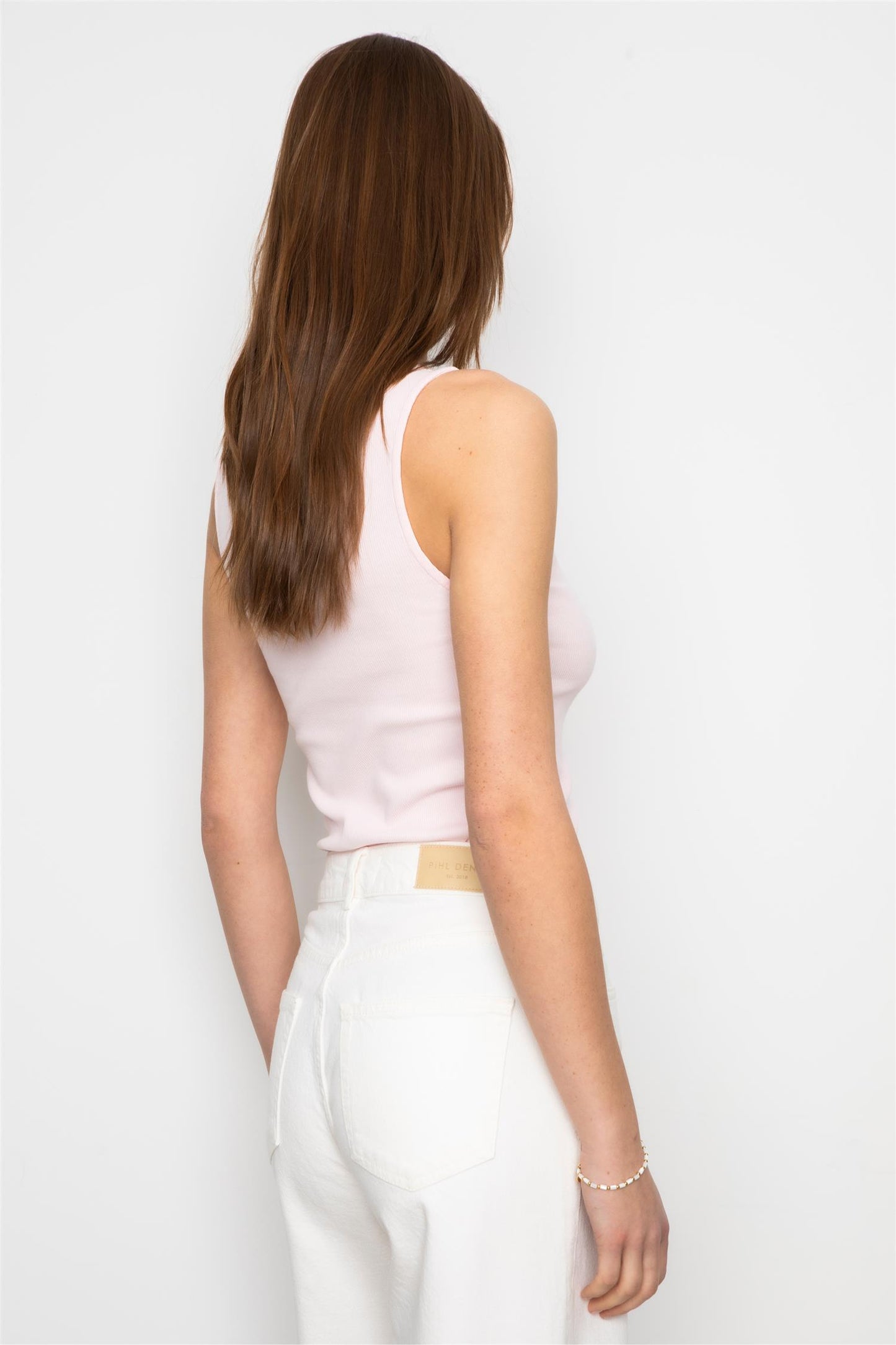 Peggy Rib Boatneck Top - Light Pink