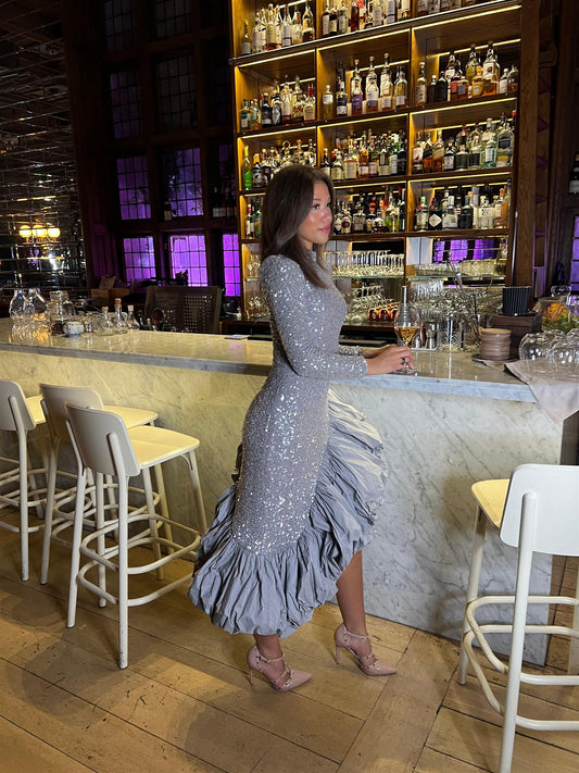 Sequin Asymmetric Dress