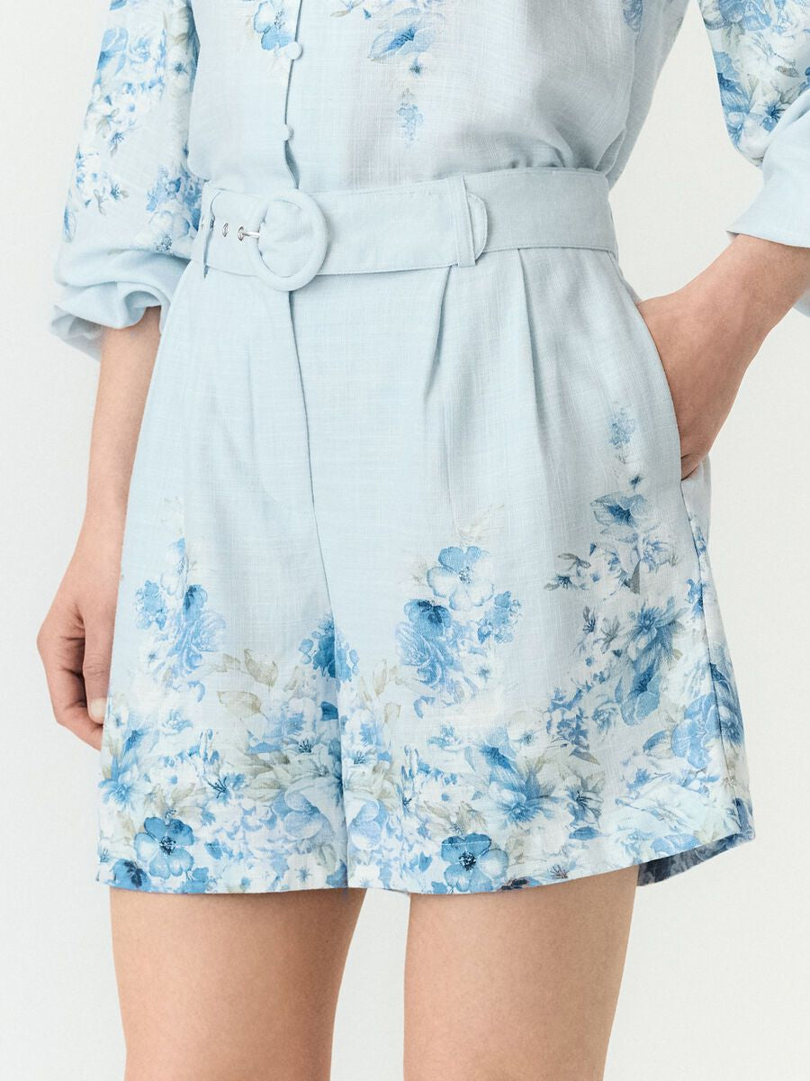 YasCleo Shorts - Skyway w/ Cleo Print