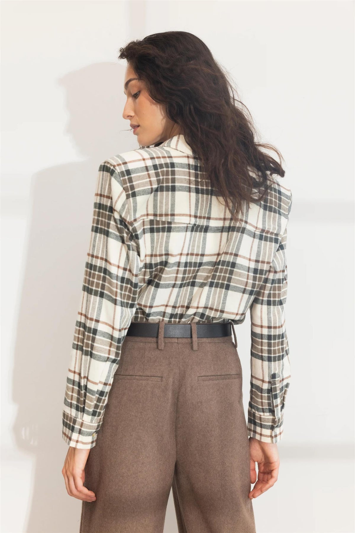 Joan Flannel Shirt - Green Check