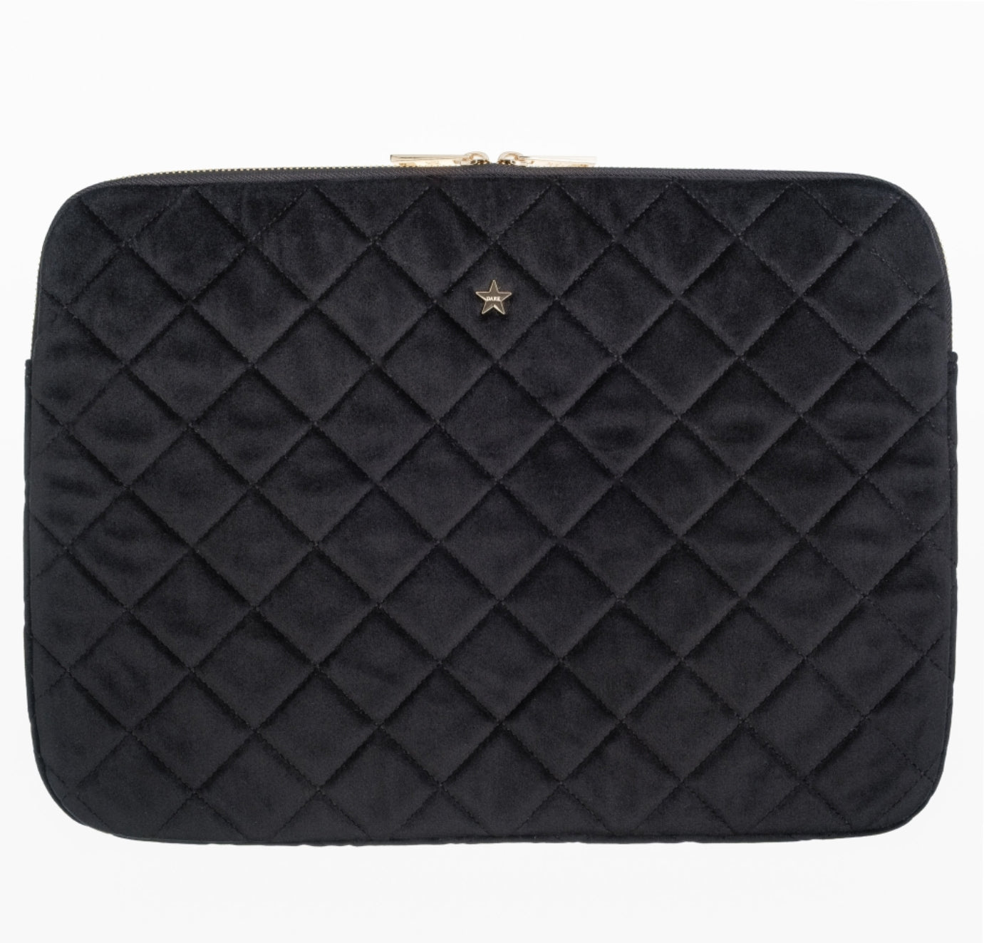 Velvet Quilted Mac Cover Black