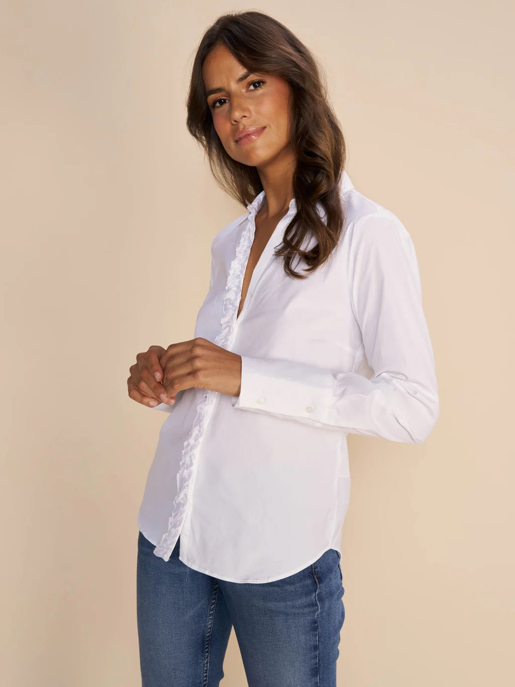 Sybel Satin Shirt White