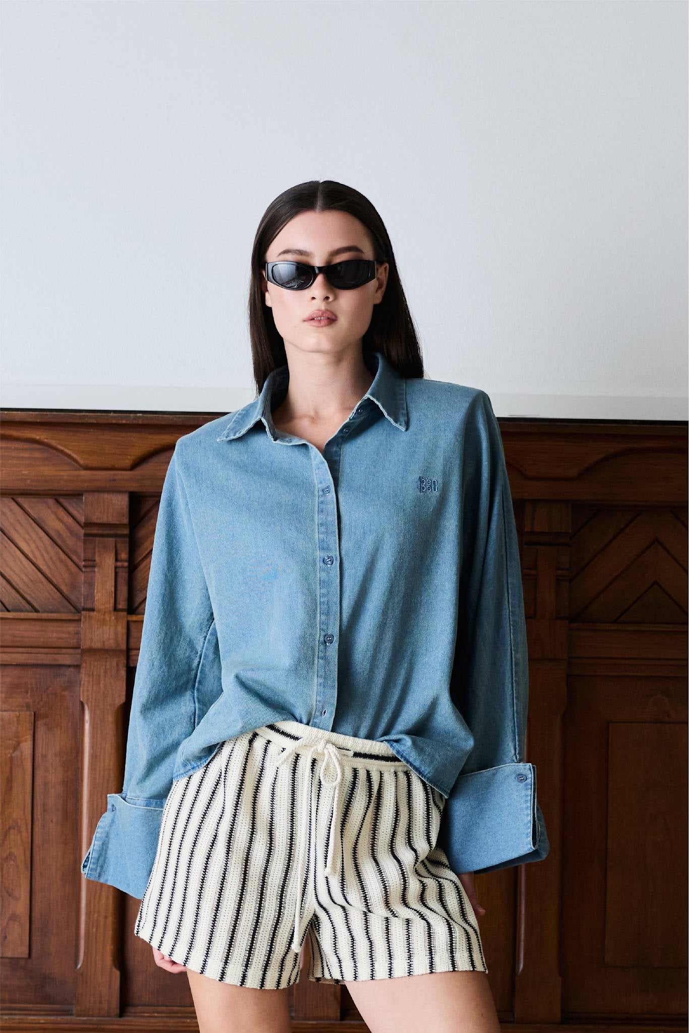 Atari Denim Shirt Chambray Blue