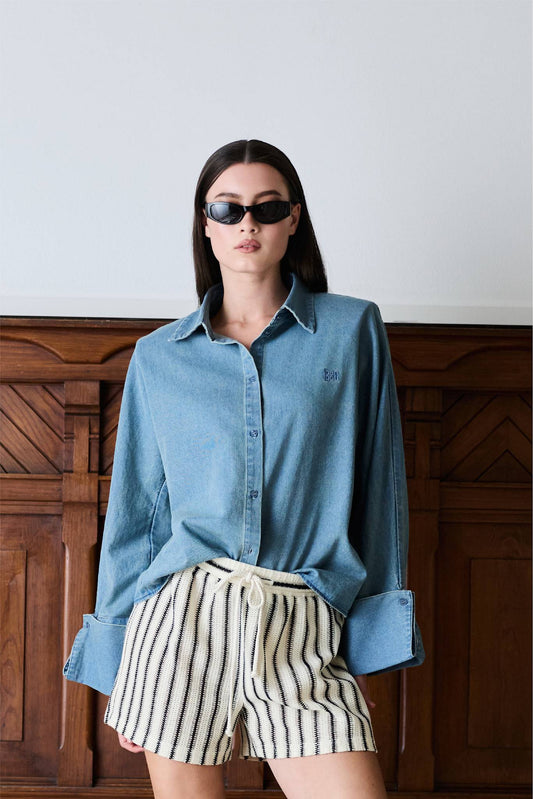 Atari Denim Shirt Chambray Blue