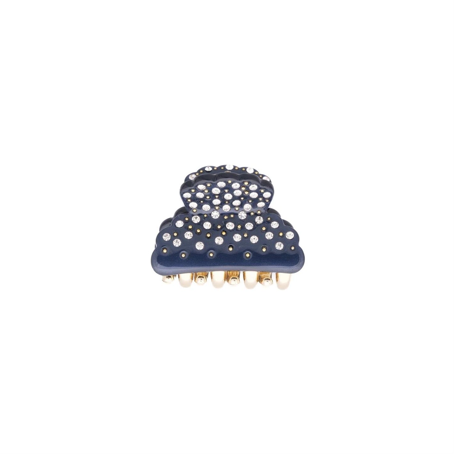 Crystal Hair Claw Small Navy Blue