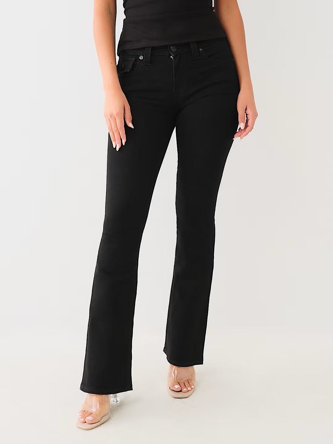 Becca MR Bootcut Flap Jean Black Rinse - True Religion