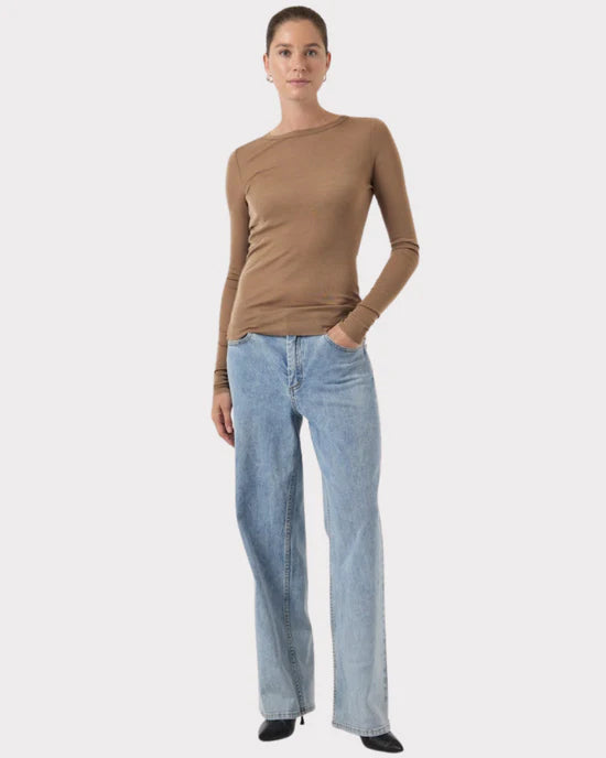 YASWoolin LS Wool Top Pine Bark