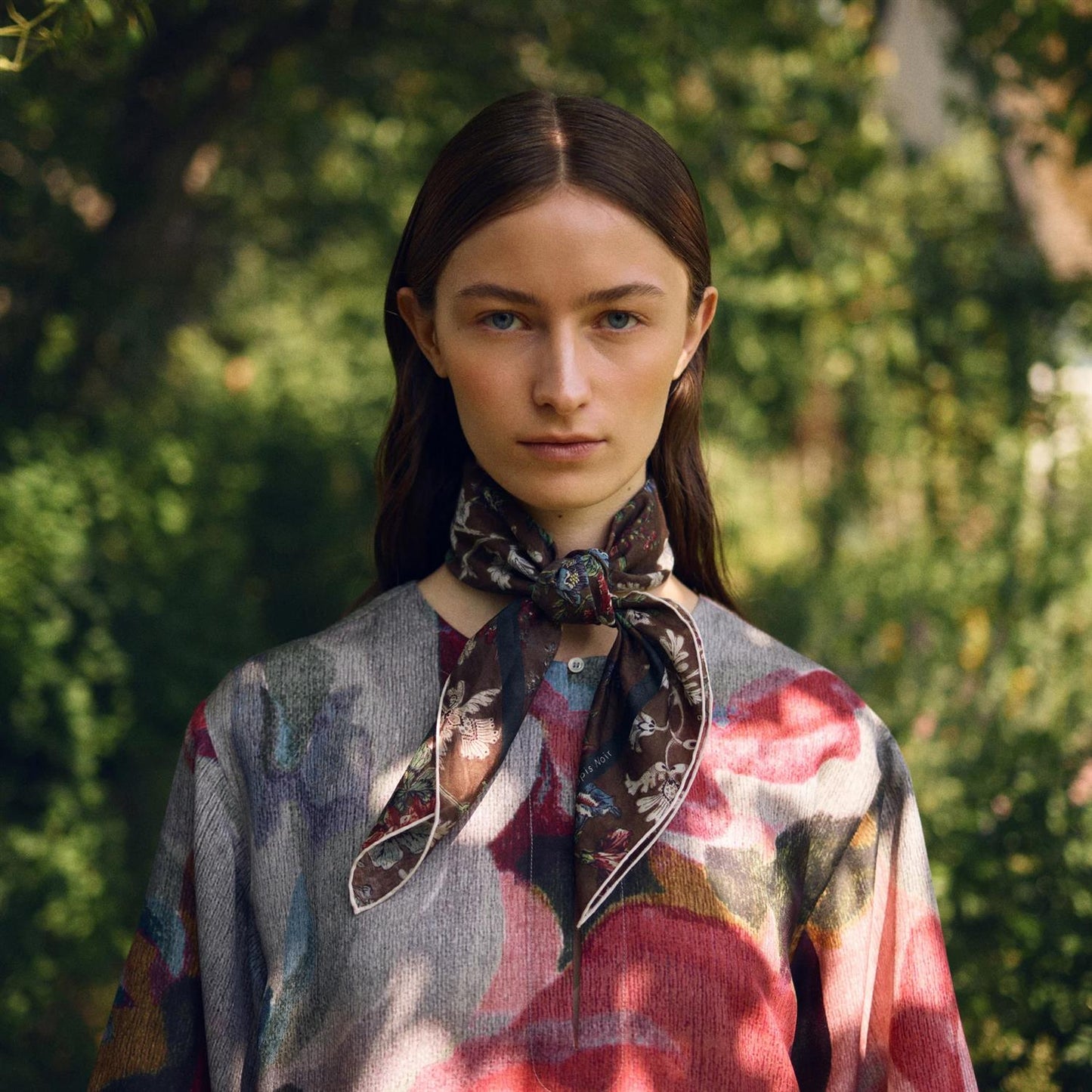 Light Small Eliza Scarf Brown