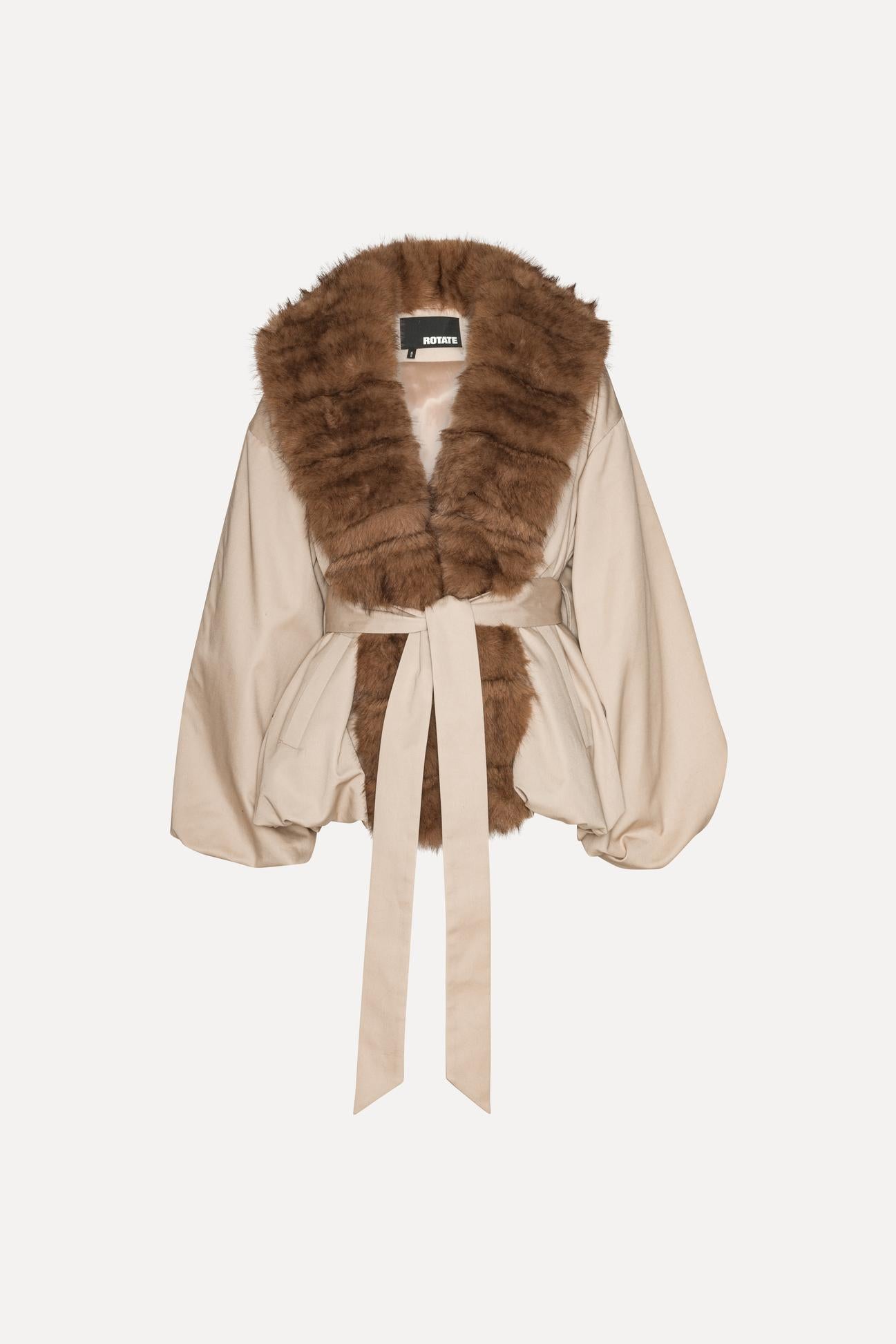 Faux Fur Collar Jacket