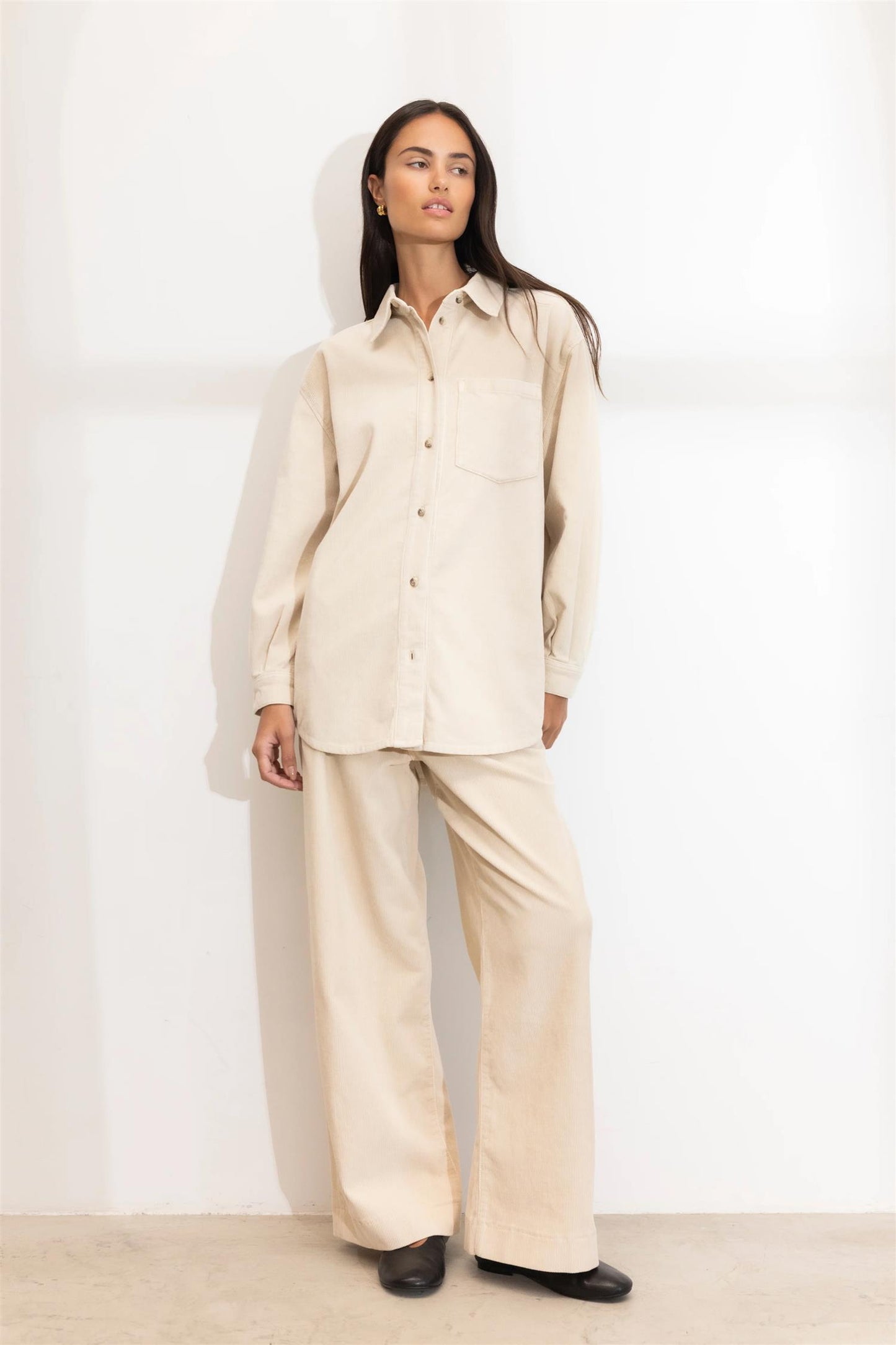 Alex Cord Shirt - Greige