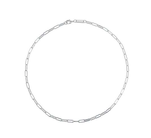 Thick Chain Necklace Silver 45 cm