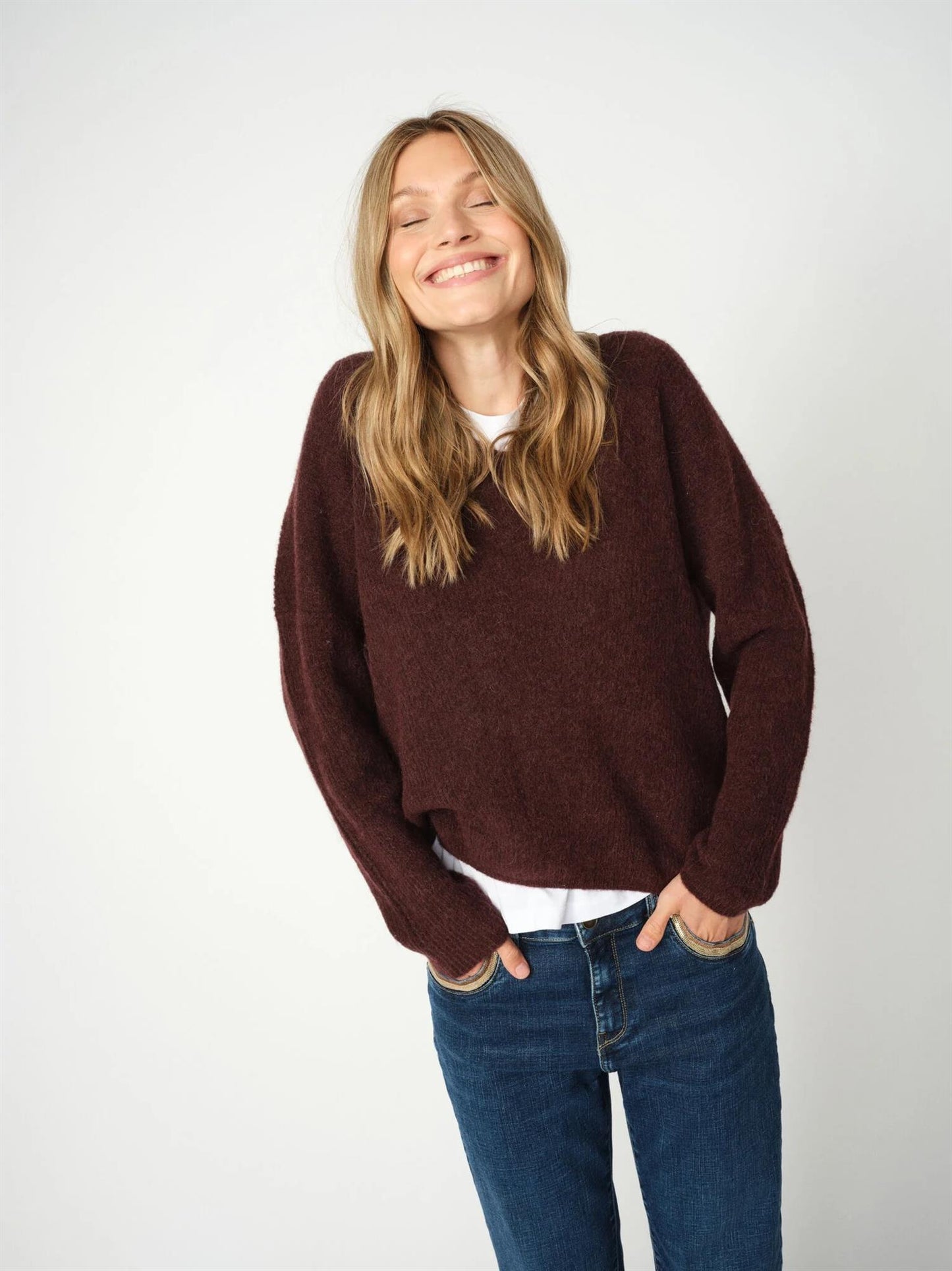 MMThora V-Neck Knit Fudge