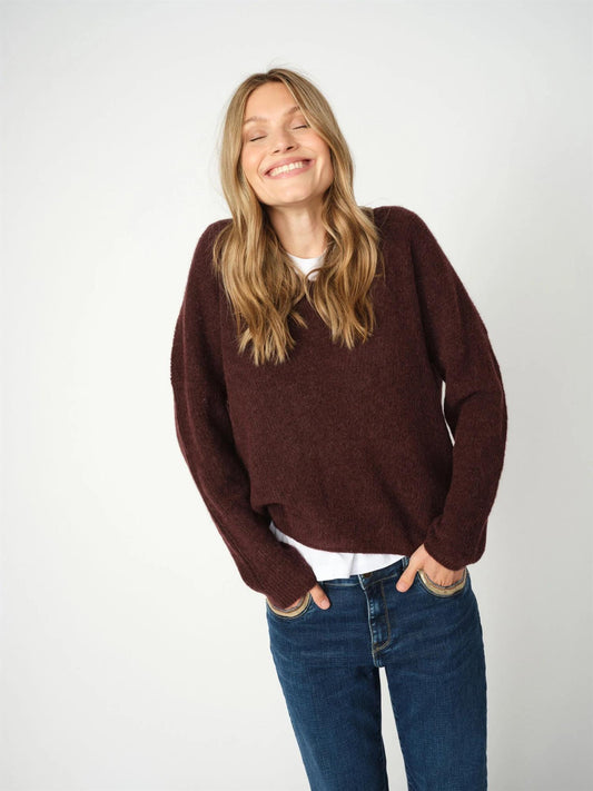 MMThora V-Neck Knit Fudge