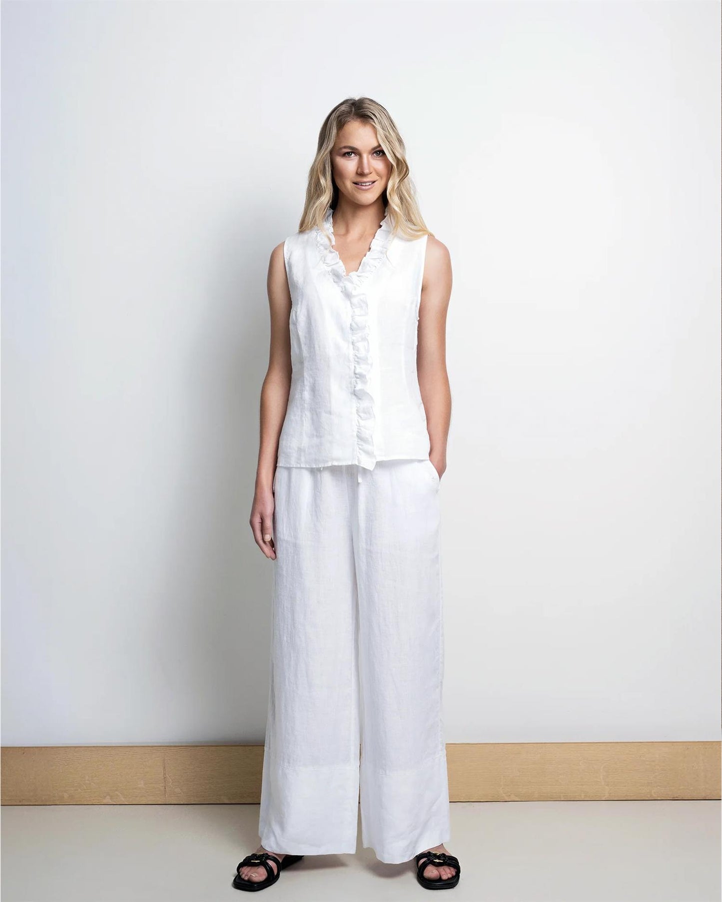 Lou Wide Pants - White