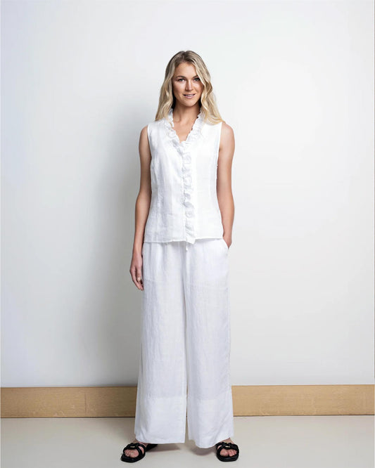 Lou Wide Pants - White