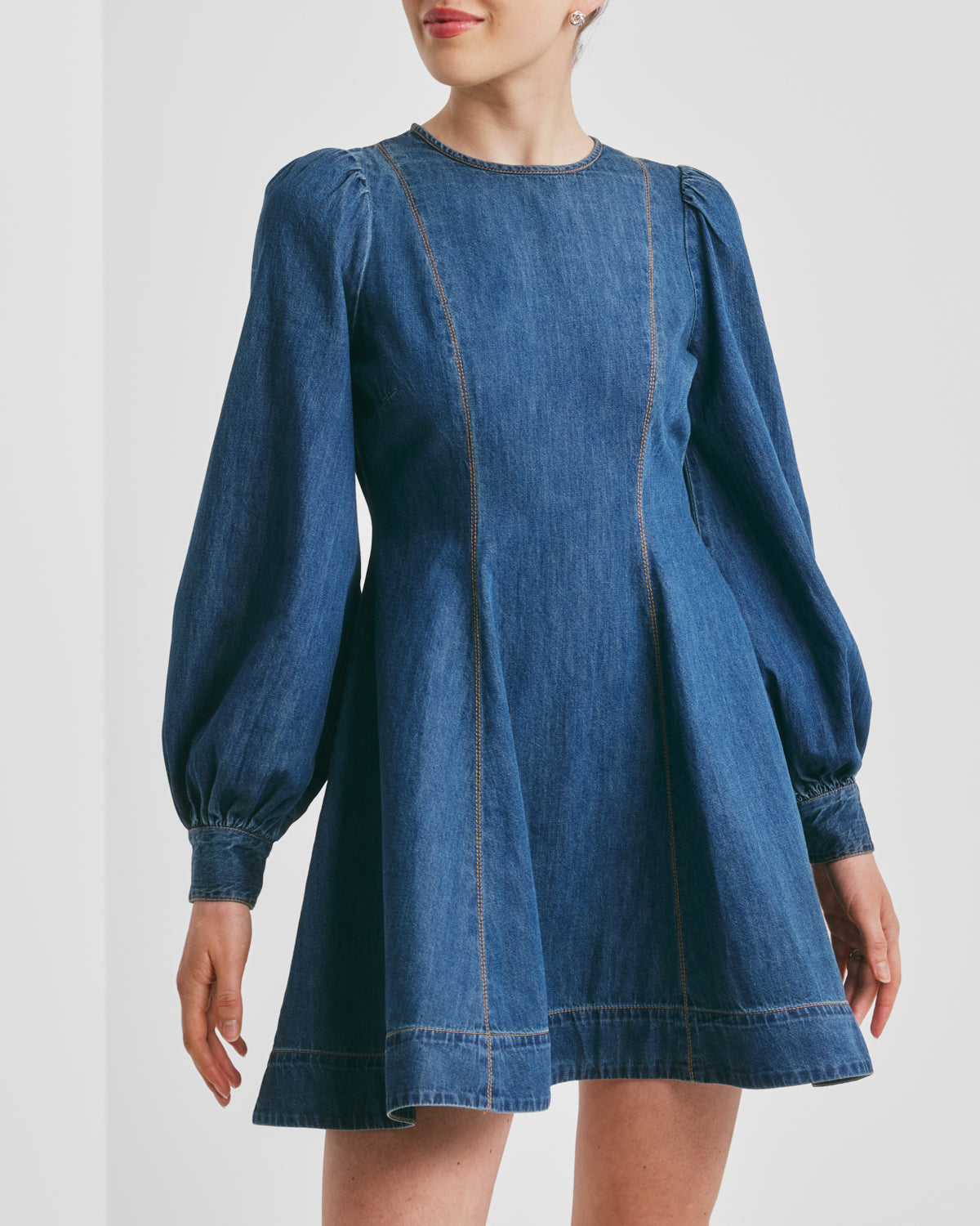 Denim Fitted Dress