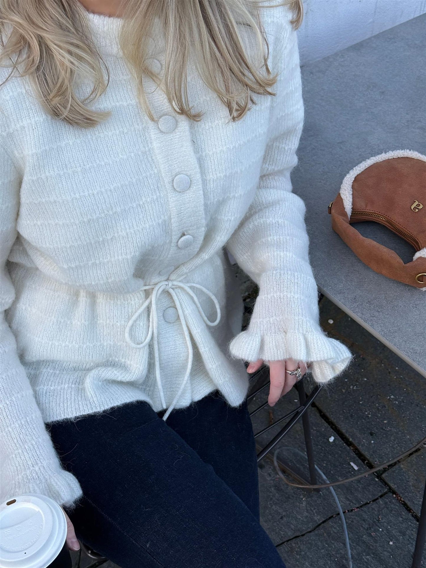 YASThellis LS Knit Cardigan S. Cream