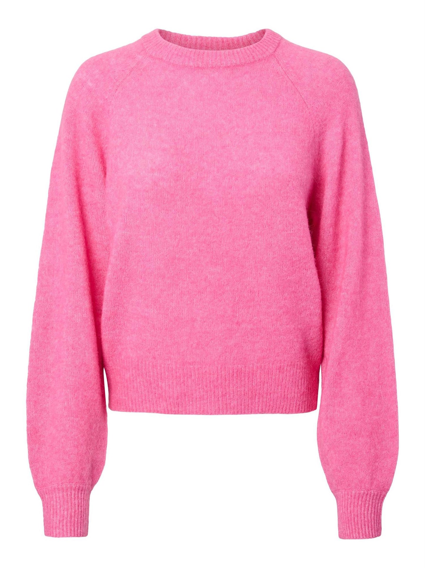YasJohi Ls Wool Knit Pullover Begonia Pink